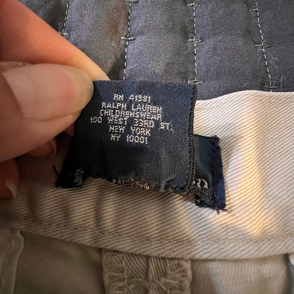 Polo Ralph Lauren Shorts Boys Size 20 Beige Khaki Flat Front School Uniform - Picture 4 of 16